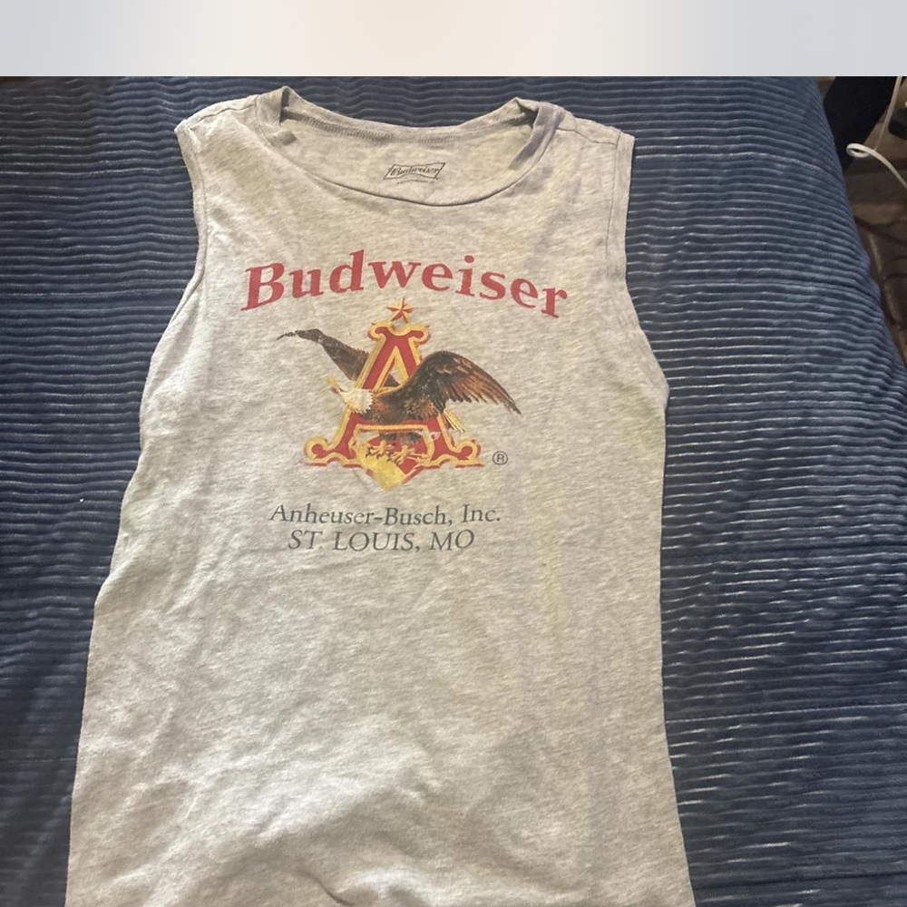 Budweiser Gray Vintage Tank Top